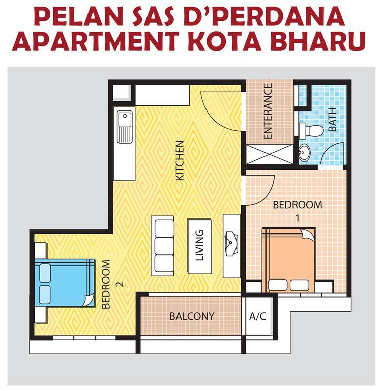 Sas D'Perdana Apartment Kota Bharu Exterior foto
